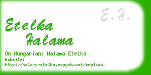 etelka halama business card